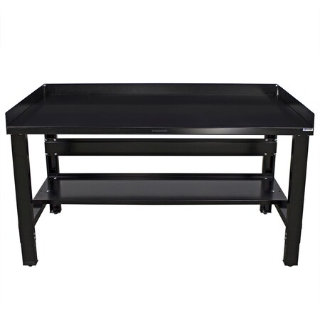 Borroughs Leveling Feet Adjustable Height Workbench, Steel, 60" W, 36" Height, 2000 lb., Straight WB133-161